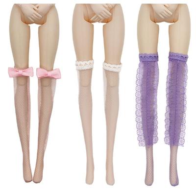 Long 30cm Doll Socks Legging Handmade Lace Stockings Casual Wear Accessories Dress Clothes for 1/6 Doll DIY Toys