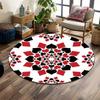 "Playing Card Pattern Round Decor" Print Round Rug, Living Room, Bedroom, Playroom Carpet, Non Slip Floor Mat, Gift