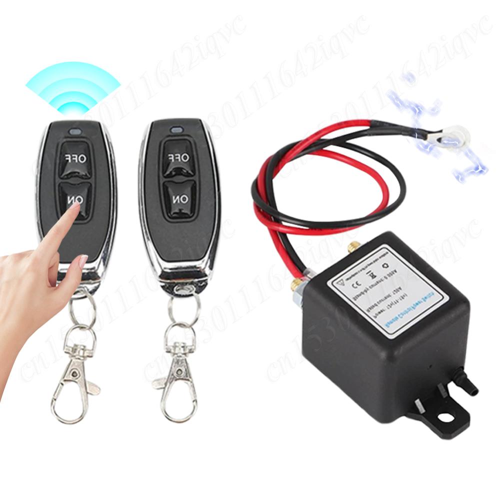 Remote Battery Disconnect Switch 12V 200A Car Kill Switch Anti-Theft Prevent Battery Drain Remote Control Cut Off Switch for Car