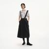 broadcast Black Detachable Mid-Length Suspender Dress
