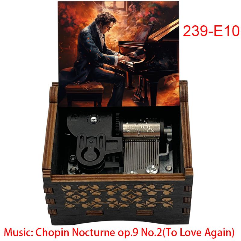 Vintage Chopin Nocturne Op. 9 No. 2 Music Box to Love Again Mechanical Movement Special Gift Valentine's Day & Birthday Gift