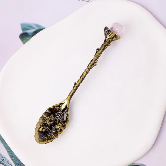 Koffielepel Kristallen Kop Vintage Dessertlepel Ergonomische Handgreep Tafelgerei voor Precieze Kruiding Serveren van Desserts Elegante Keukengerei