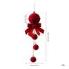 Christmas Bell Decorative Pendant,Christmas Indoor Wall Decoration With Needles,wine Red Christmas Flocking Bells,Christmas Tree Decorations,