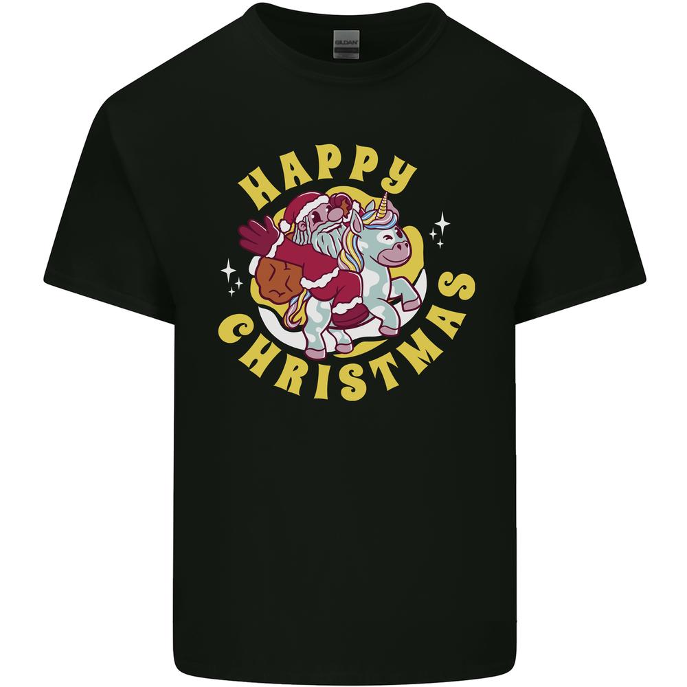 Santa On a Unicorn Funny Christmas Xmas Kids T-shirt Childrens S