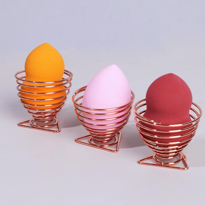 Beauty Egg Metal Stand: Powder Puff Holder & Drying Rack