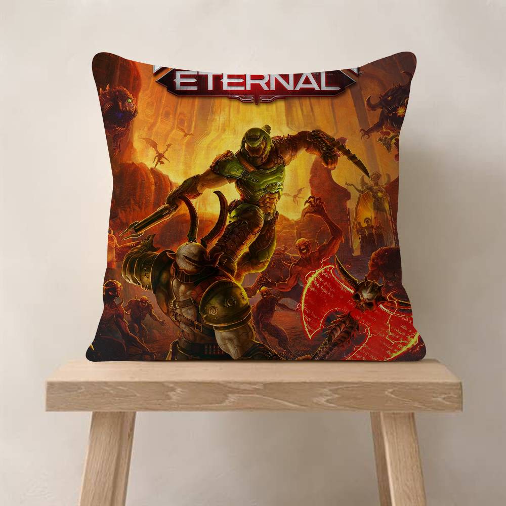 pc Game ADOOMEternal Cushion Cover Inches Farmhouse Decor Home Throw Pillow Covers For Couch Decorations