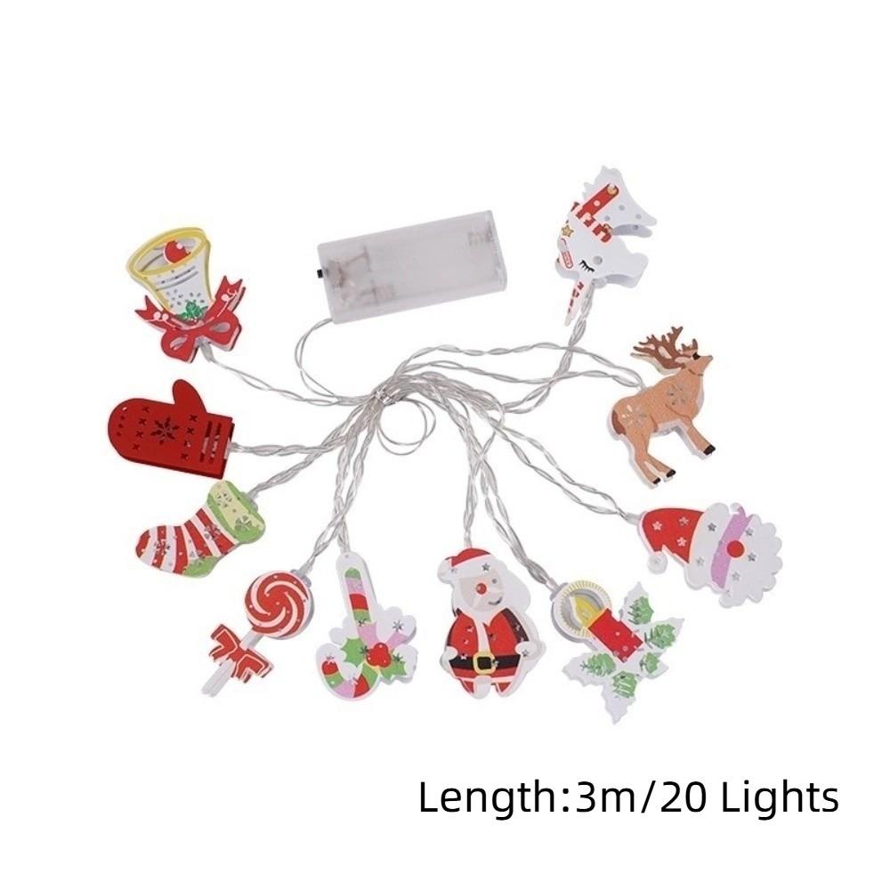 New USB Christmas LED String 3m Santa Claus Hanging Light Snowman LED Illumination Light Strings Party Decor