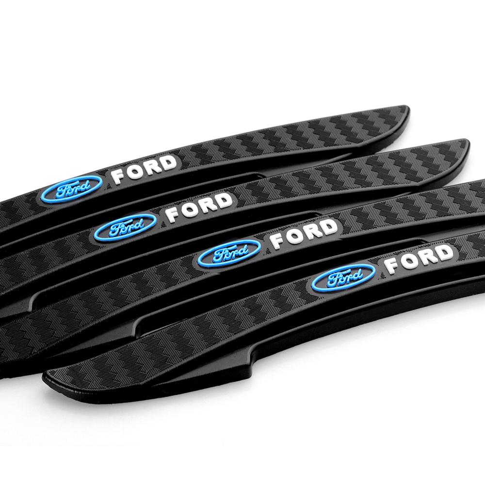 4PCS Car Door Edge Anti-collision Protection Strip Rearview Mirror Guard Sticker For Ford Mustang FOCUS 2 Mondeo Fiesta Kuga MK2