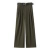 Kaslead New Arrival Women's Clothing Fashion Style Fashion Minimalist Multicolor with Belt Double Pleated Pants 4661405