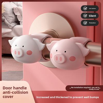 Silikonowy ochraniacz klamki, kreatywne podkładki antykolizyjne do sypialni, zestaw odbojników ściennych (3 kawałki)