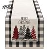 Soft Fabric Table Runner for Home Decor Christmas Runner Xmas Balls Tree Dining Decor Winter Holiday Farmhouse Snowflake Wedding Party Banquet