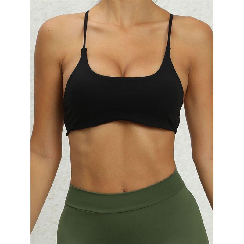 New Quick-Drying Breathable Fashion Nude Feel Yoga Bra Running Exercise Underwear Beauty Back Fitness Tops High Elastic Bubble Wrap