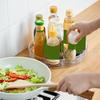 Condiments Organizer Storage Tray Nonskid Kitchen Spice Rack Turntable Counter Container for