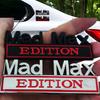 Styl auta 3D Mad Max Edition Kov Chrom Zinková slitina Lepidlo Emblém Dekorativní odznak Vtipný obtisk Auto příslušenství