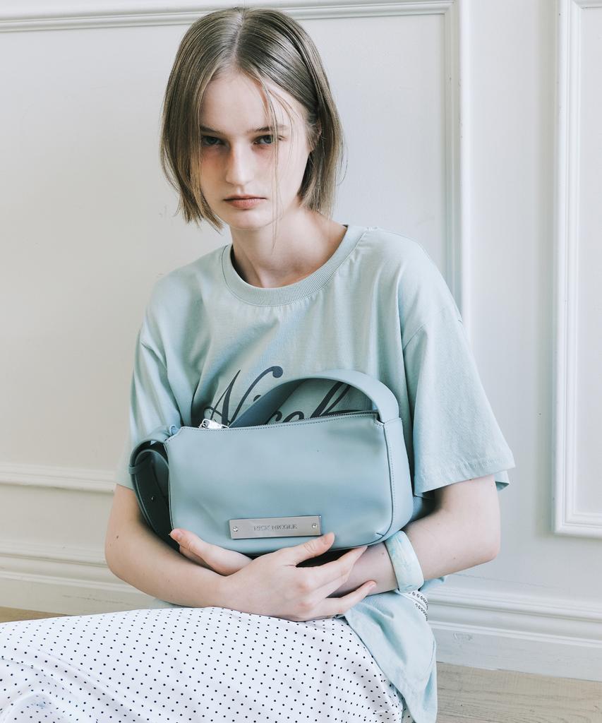 Nick&Nicole Crystal Pound Leather Bag_Mint