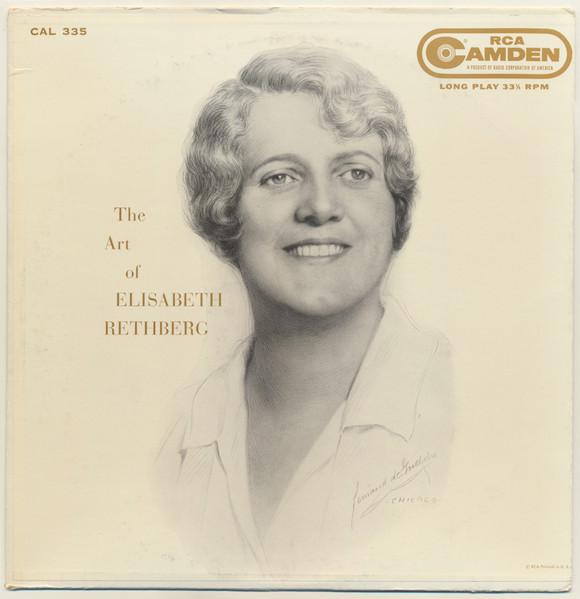 

LP Record ELISABETH RETHBERG The Art Of Elisabeth Rethberg CAL335 RCA Camden 1956 Canada Classical Used