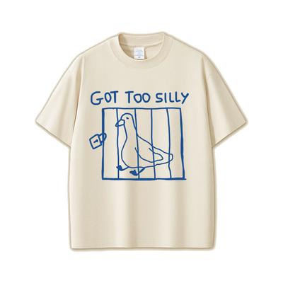 Dostal som príliš hlúpu hus Vtipný meme grafický tričko Muži Ženy Bežné Vintage Krátky rukáv Tričká Streetwear Unisex