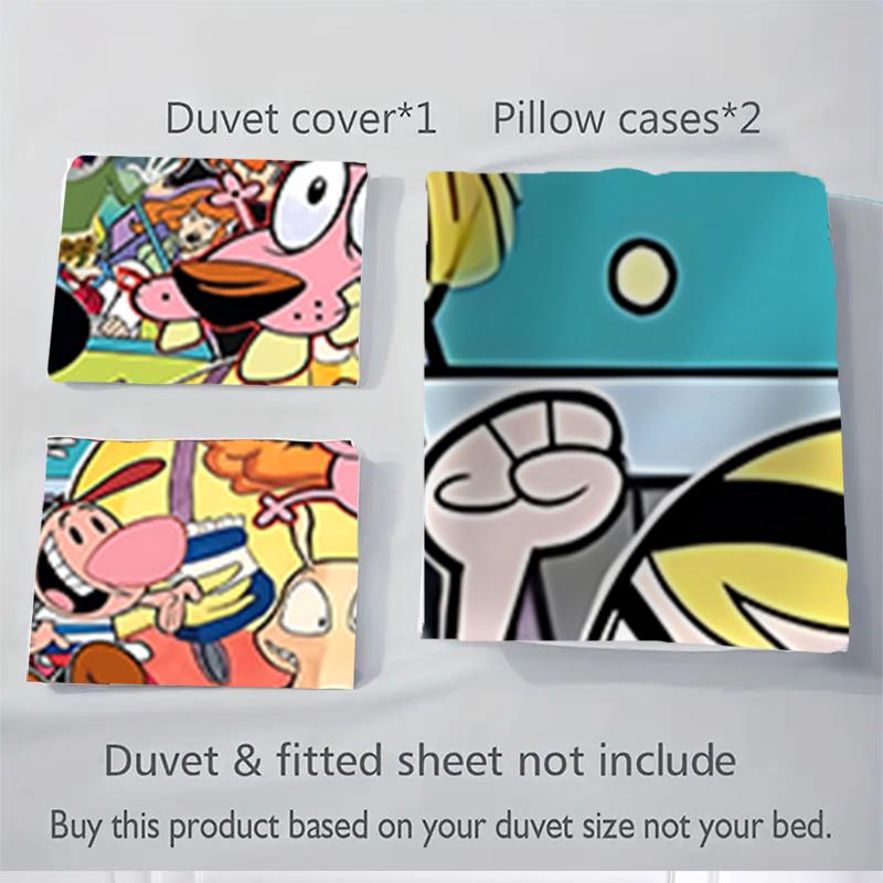 3Pcs Cartoon Network Characters Bedding Sets For All Sizes New 3D Printed Bed Cover Comforter Duvet Cover Pillowcase Bedroom Decoration