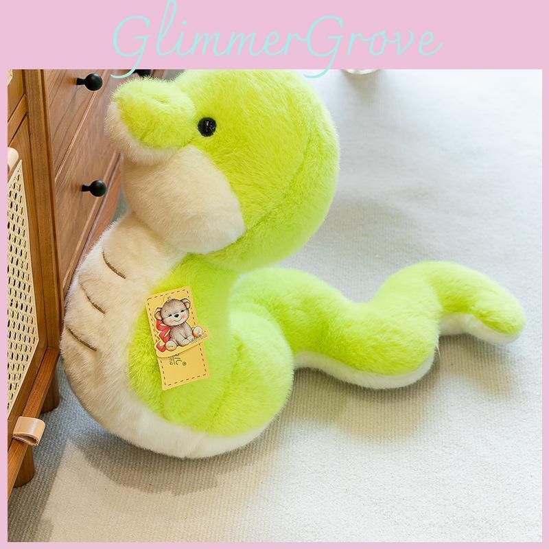 Cute Plush Snake Toy Adorable Green Stuffed Animal Doll For Year Of The Snake Gifts