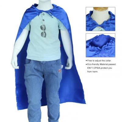 Custom Size Colors Logo Printed Superhero Cosplay Halloween Party Kids Costume Cloak