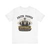 Faith Family Football T-Shirt and Kids Tshirt | Christian Football Tee