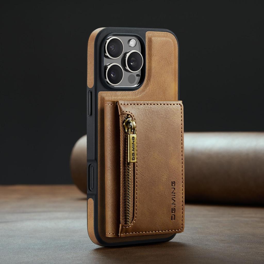 Odpinany na zamek magnetyczny skórzany portfel etui z podstawką na telefon dla iPhone 17 Air 16 15 Plus 13 12 Pro Max Samsung S25 S24 S23 Ultra Google Pokrowiec z przegródką na karty