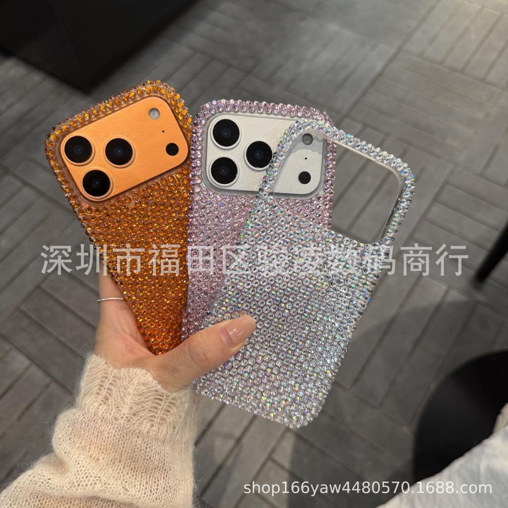 The new light luxury water brick is suitable for Apple 17promax mobile phone case iPhone16 full brick 15 girls 14 Internet celebrities 13