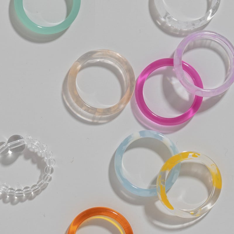 GETMEBLING [3set] Clear Ring