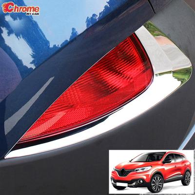For Renault Kadjar 2018 2017 2016 2015 Chrome Rear Fog Light Lamp Cover Eyebrow Bezel Trim Molding Decoration Car