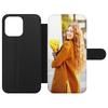For iPhone 16 Pro Max Case PU Leather Sublimation Blank Smart Phone Cover with Card Holder