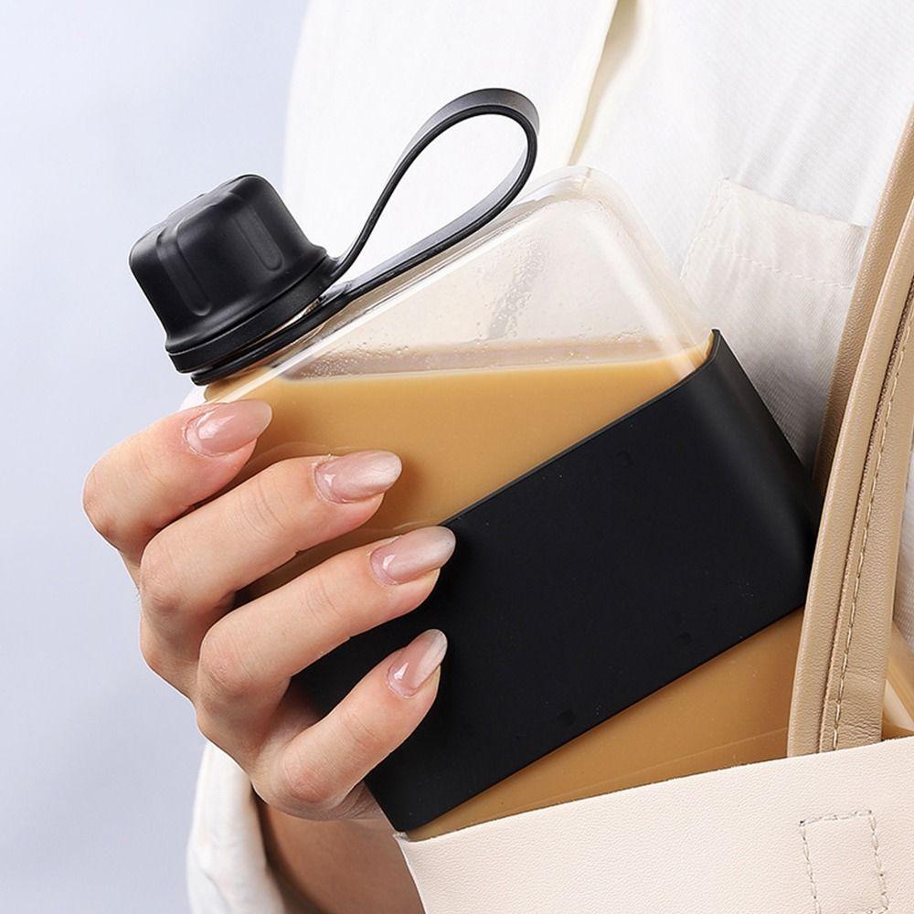 Portable 240ml/500ml Water Bottle Multicolor Rectangle Sports Kettle Handheld Plastic Fruit Tea Cup Kettle Outdoor Sport