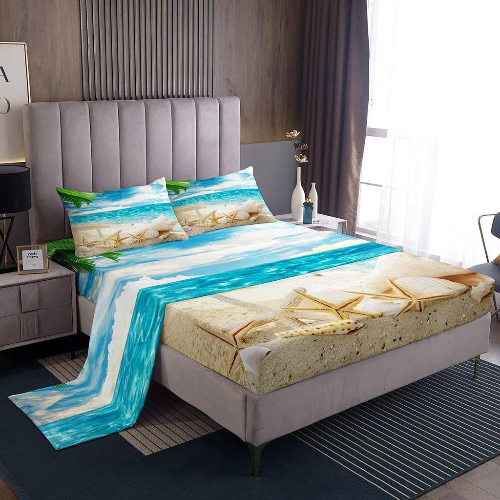 Cute Cartoon Panda Pattern Bed Hat Four-Piece Bedding Set Bedroom Dormitory Bedding Decoration