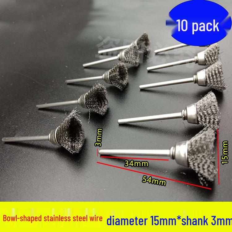 3mm T-Handle Electric Steel Wire Brush for Rust Removal - Copper & Nylon Brush Wheel for Metal Cleaning