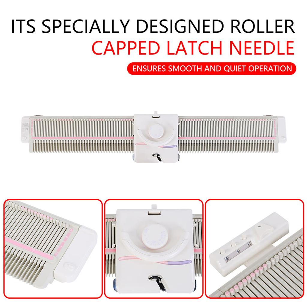 LK150 6.5mm Mid Gauge 150 Stitches Plastic Domestic Knitting Machine with Accessories