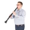 NUVOBand NB200CBK Plastic Wind Instrument, Fully Waterproof, Bb Clarinet, Black [Includes Case, Reeds, Wall Hanger, Swab, Grease, and Fingering Chart]