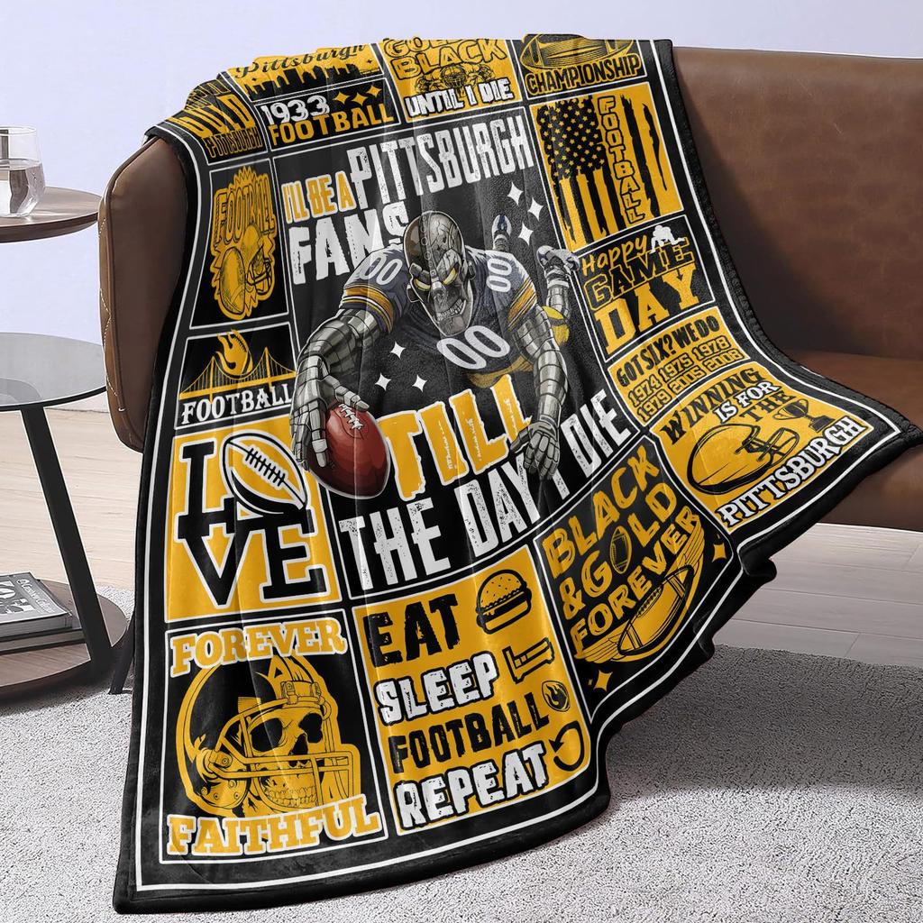 Rugby Blanket American Football Main Picture Flannel Blanket Men'S Teen Gift Blanket