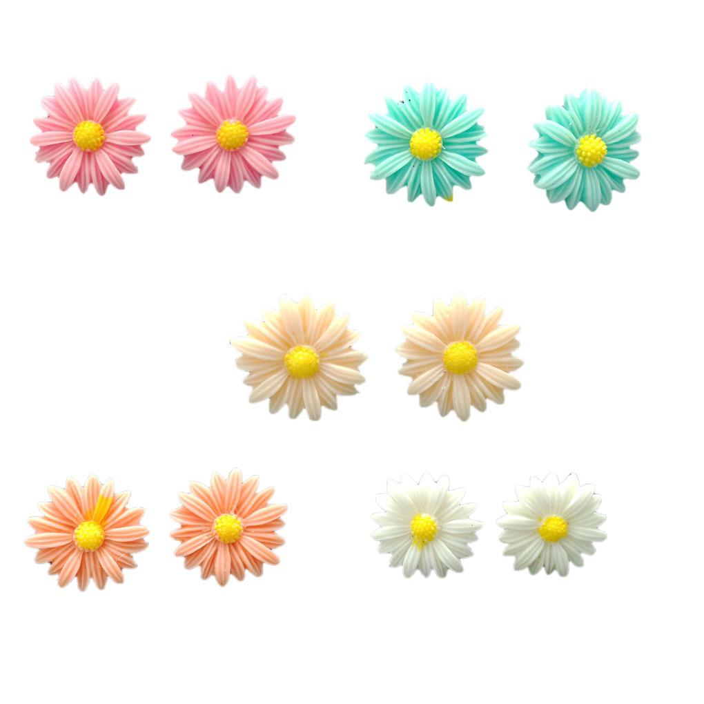 1 Pair Chrysanthemum Flower Earrings Earrings Ear Clip Pin Brides Weddings Women Girls Jewelry