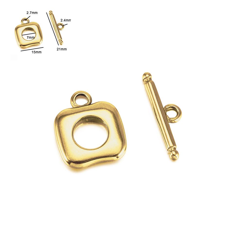 3-6 Sets Gold Color Stainless Steel Fastener Bracelet Toggle Clasp Buckle Connector For Jewelry Making OT Clasps Diy Accessories