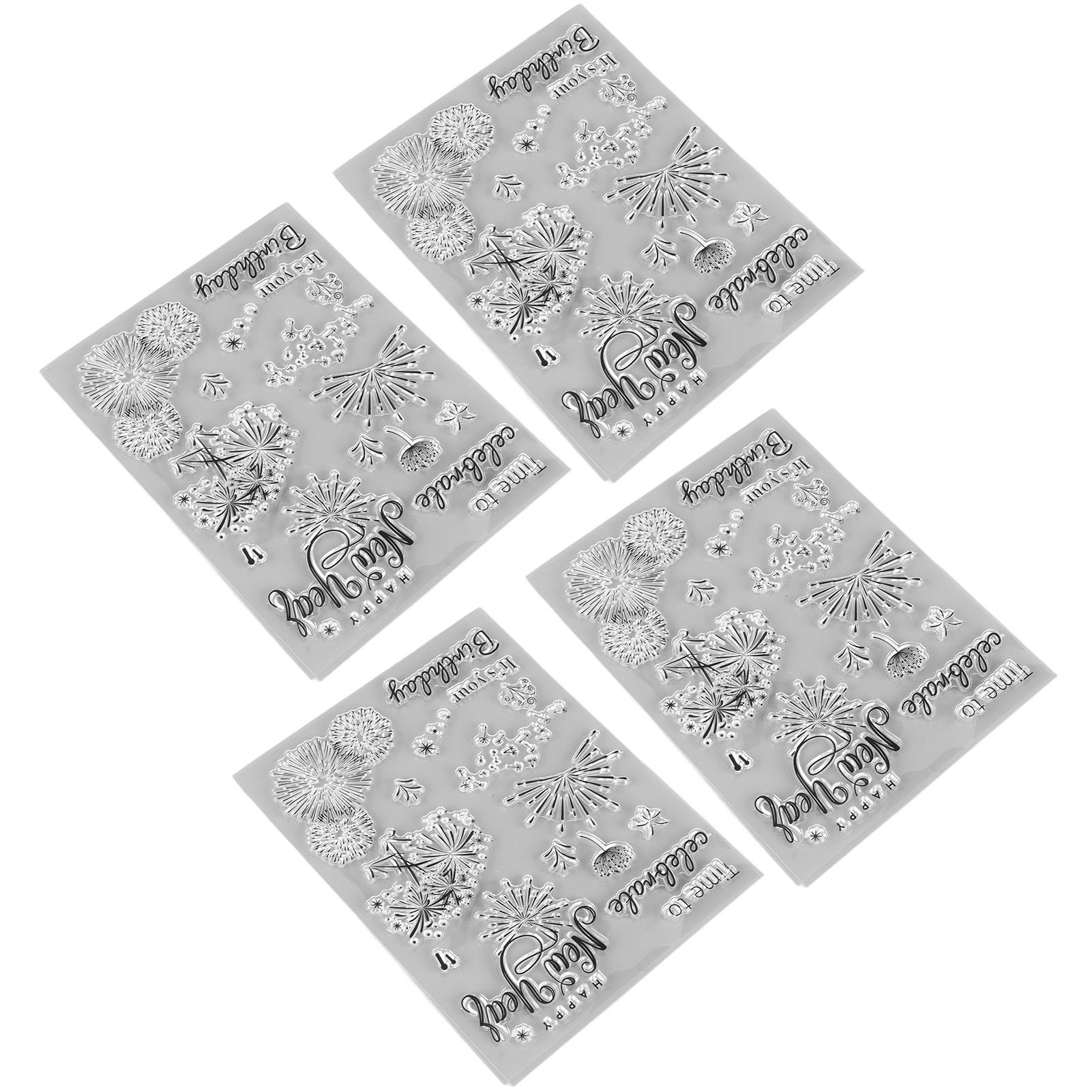 

4 шт. прозрачных штампов уникальной формы, декоративные прозрачные шаблоны для DIY скрапбукинга