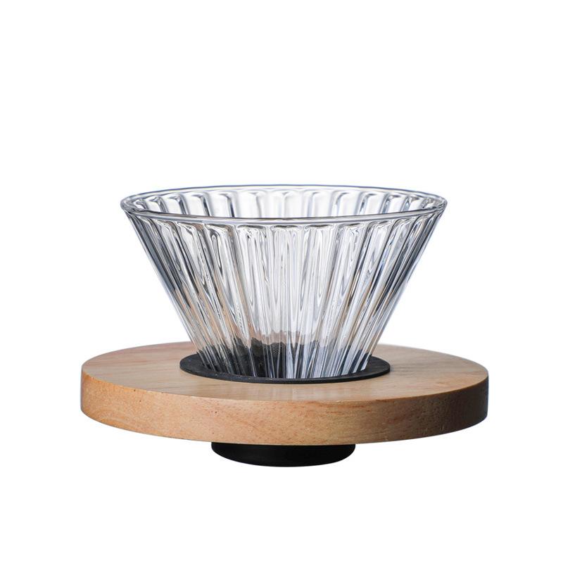 Кофеварка из высокоборосиликатного стекла, воронка для фильтр-кофе V60, фильтр-чашка прямого типа, набор для кофеварки Single