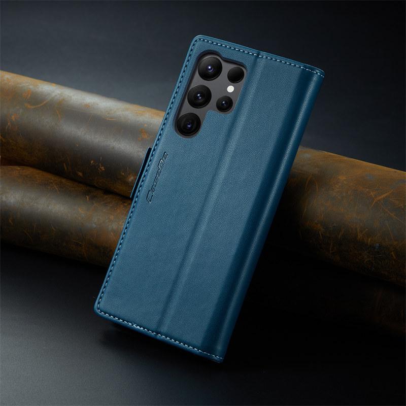 CaseMe Flip Stand Leather Phone Case for Samsung Galaxy S25 Ultra S25 Edge S24 FE S23 Ultra S22 S21 S20 Plus Wallet Card Holder Back Cover Coque Etui