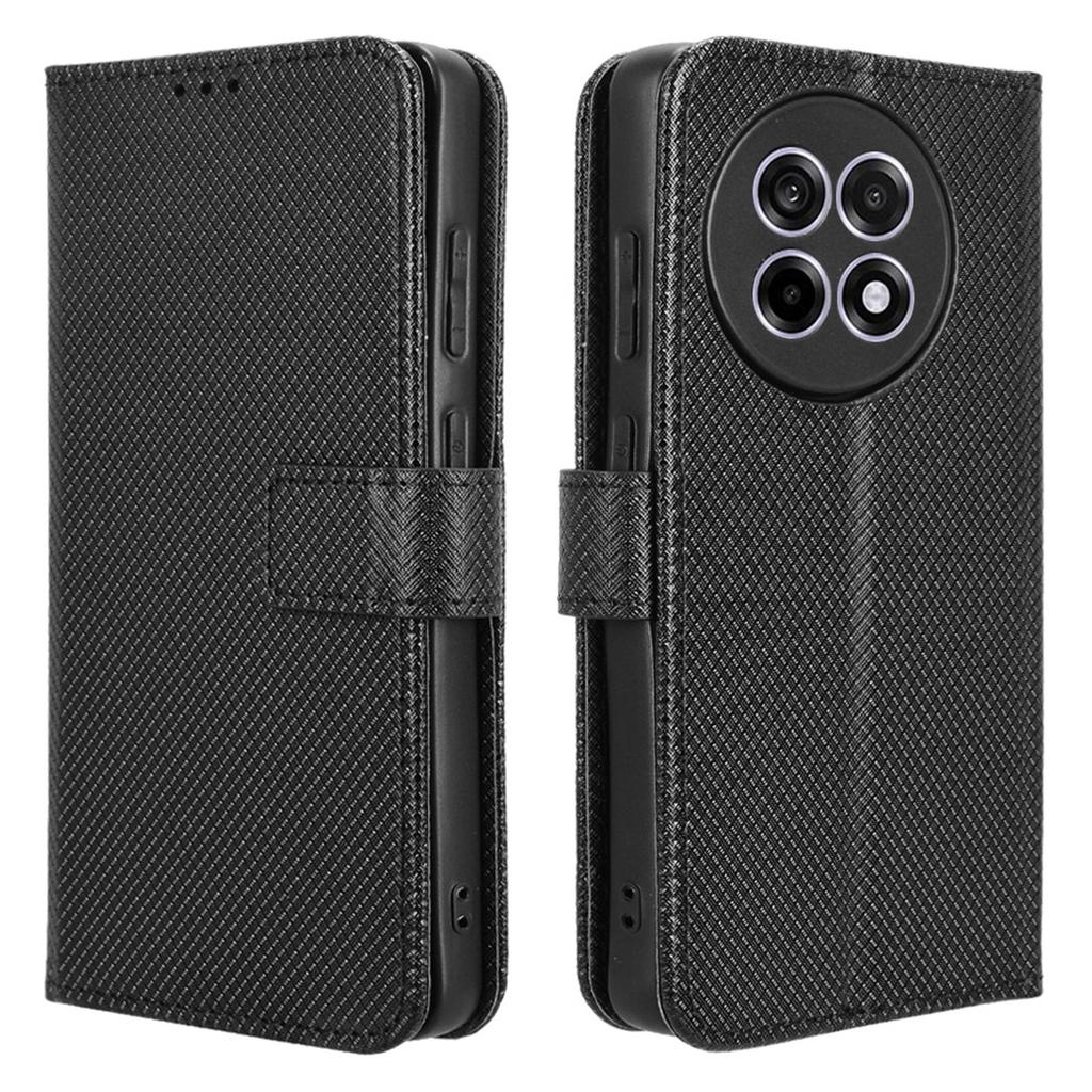 Wallet Phone Case for OnePlus 13R 5G/Ace 5 5G/Ace 5 Pro 5G PU Leather Diamond Texture Cover