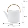Smith & Shoe Arrosoir Teapot, 500ml, White Black Tea with Strainer, White Porcelain Teapot, Ceramic, Designed by SEBASTIAN CONRAN, LONDON