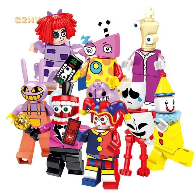Colorful Digital Circus Palm Niken Clown Kraftmo Building Block Figurine Set Abs Material