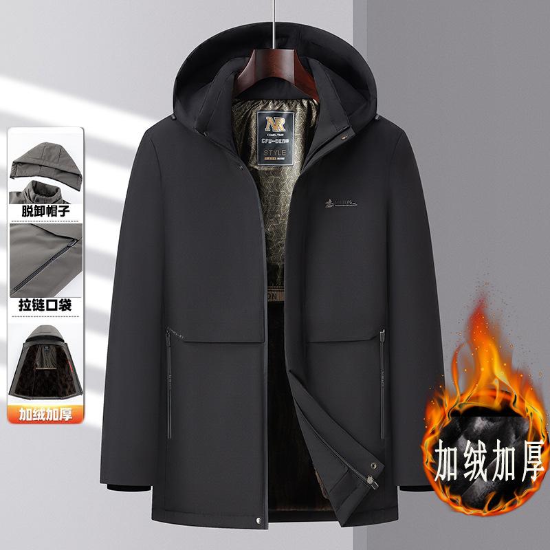 

Новый зимний теплый повседневный пирог преодолевает нагроможденную и утолщенную ватную одежду в старой свободной ватной одежде для папы. 175/L (weight 95-55kg)