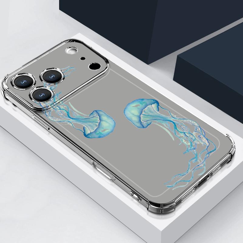 Colorful Starfish Pattern Phone Case For iPhone 17e 17 16 15 14 Pro Max 14 13 Pro 16 Clear Shockproof TPU Card Slot Pocket Cover