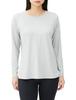 Danskin ALL DAY ACTIVE LIGHT Medium Size S L/S TEE, Gray,