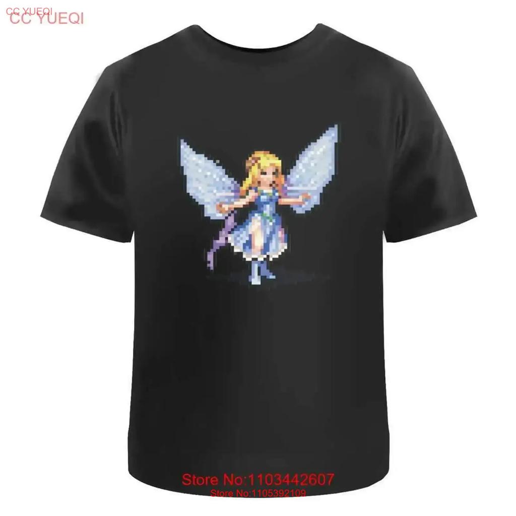 Magical Fairy Pixel Art Cotton T Shirt Ta044100 Vintage Washed Stretched Unisex Fashion Comfortable Casual Graphic Slightly