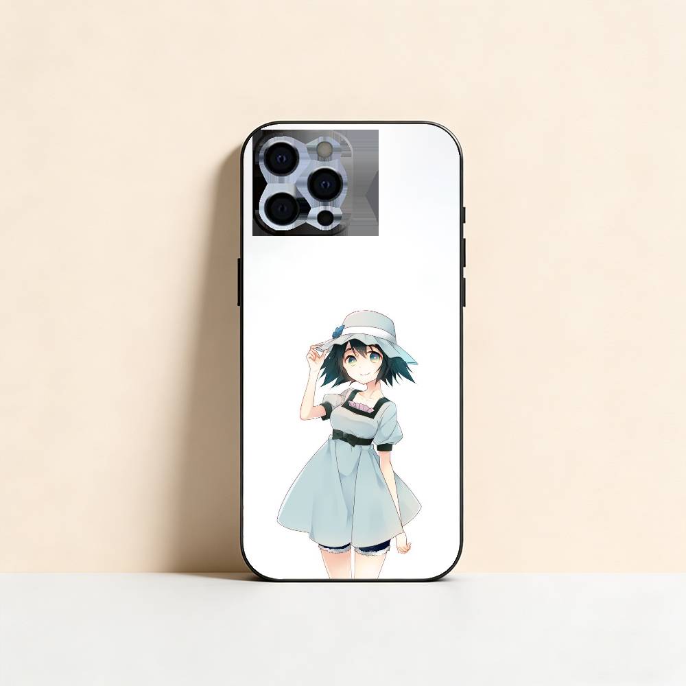 Штейнс;Чехол для телефона Gate Mayuri Shiina для iPhone 17,16,15,14,13,12,11 Plus,Pro Max,XS,Мягкий силиконовый черный чехол iPhone16plus