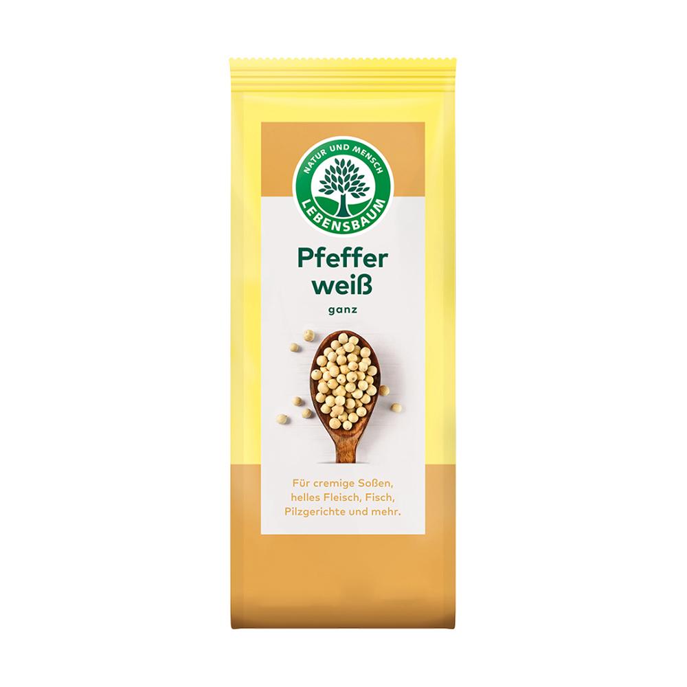 50G Lebensbaum White Pepper Whole Peppercorns